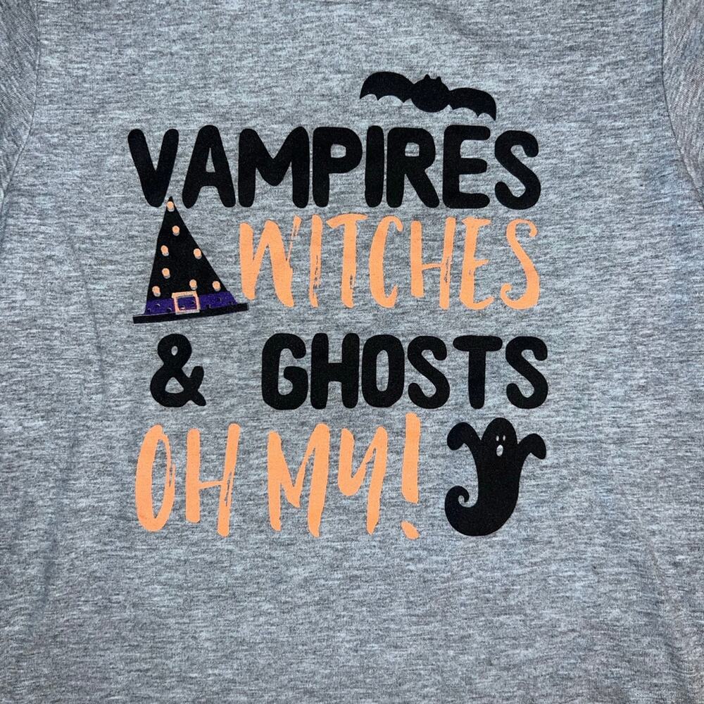 Halloween Vampires Witches & Ghosts Oh My! Kids Tee - Size: 4T